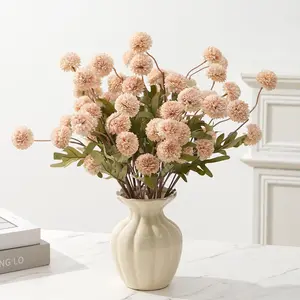 BEGINS 12pcs Artificial Flowers Snowball Pompon Vintage Decor Aesthetic for Home Vase Decor, Lifelike Artificial Flower, for Mother’s Day