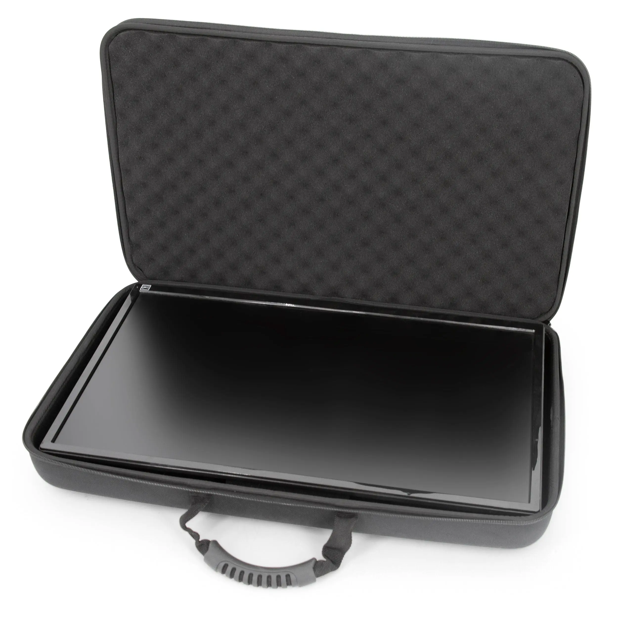CASEMATIX Portable Monitor Case for 15.6" to 24" Gaming Monitors - Hard Shell EVA Screen Cover with Padded Foam Fits Accessories for 15.6-17.3" Screens