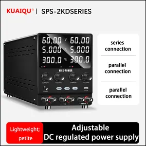 NICE POWER SPS3010-2KD Dual Output (30V10A)*2 One-key series connection (60V10A) One-key parallel connection (30V20A)  high precision 5V 2A USB Output Automotive LED light testing  Battery charger School laboratory power supply CC CV