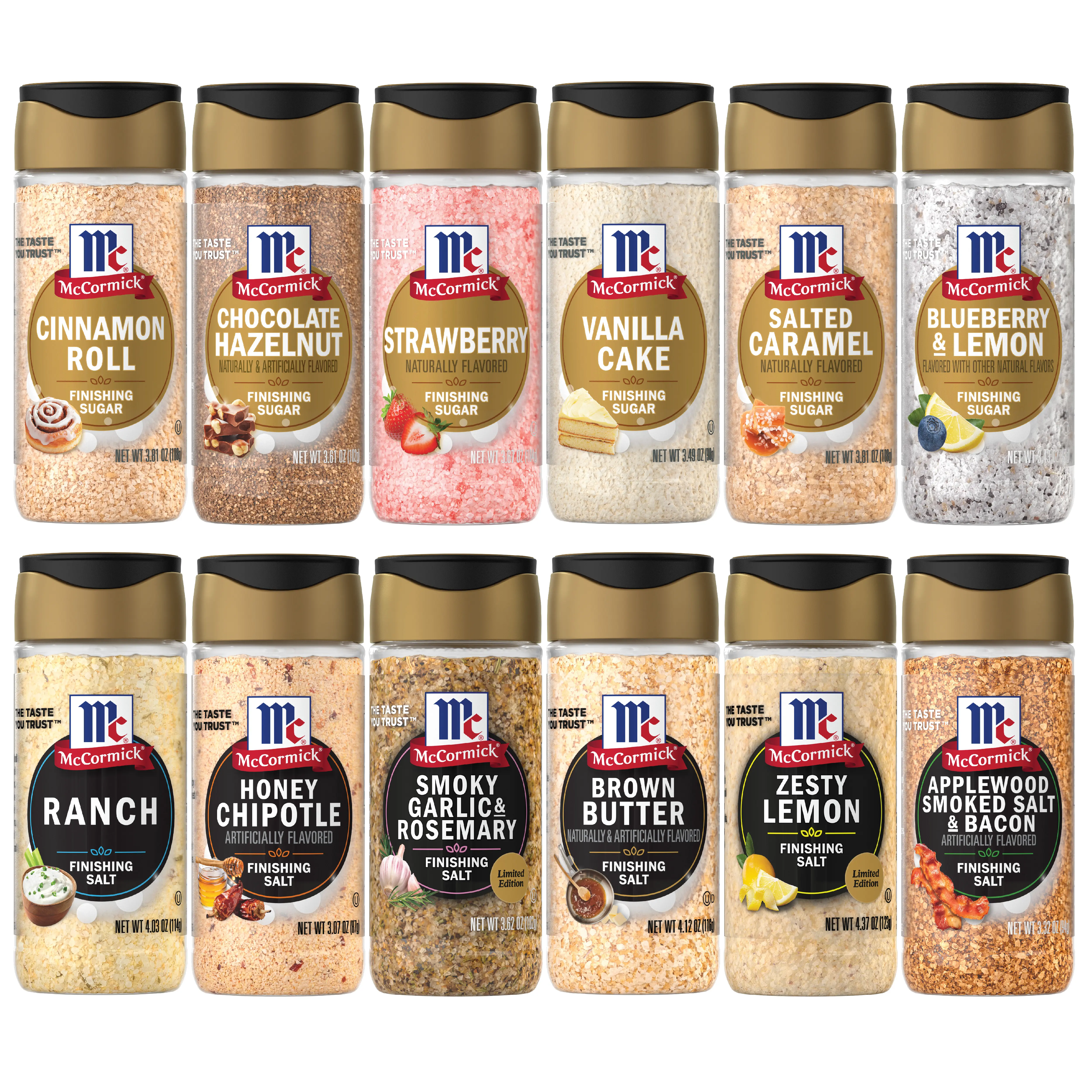 McCormick Finishing Salts & Sugars Signature Collection 12 Count Variety Pack McCormick Finishing Salts & Sugars Signature Collection 12 Count Variety Pack