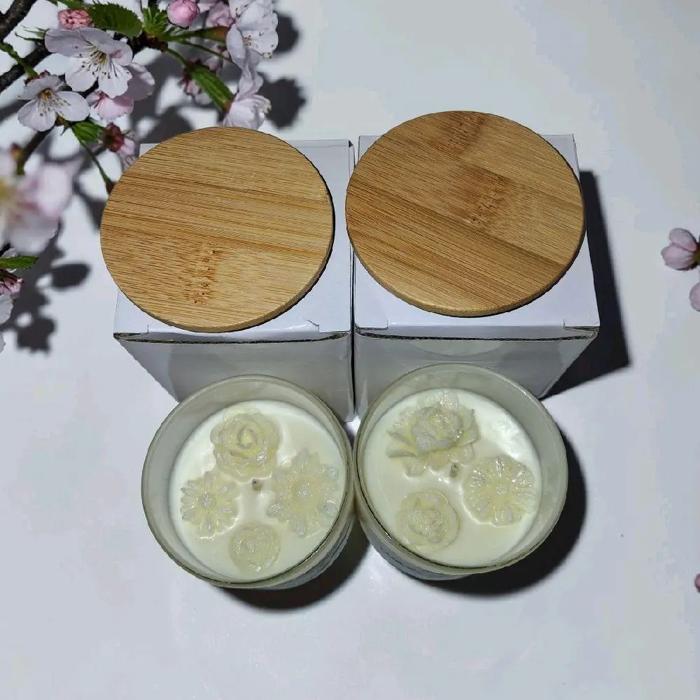 Scented Candle with Gardenia-Jasmine-Tuberose Aroma - White Gardens Home Decor Accent - Clean, Inviting Home Supplies Item
