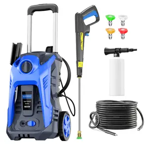 2500  PSI Electric Pressure Washer 1.85 GPM Electric Power Washer with 25 FT Hose, 16.4 FT Power Cord, Soap Tank Car Wash Machine Blue Ideal Cleaning for Patio