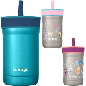Contigo Kid's 12 oz. Leighton Spill-Proof Stainless Steel Tumbler with Straw