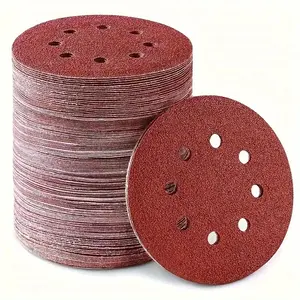 5-Inch 8-Hole Hook & Loop Sanding Disc Set, Assorted Grits Sanding Paper for Grinding & Polishing, Abrasive & Finishing Products, Sandpaper, Orbital Sander