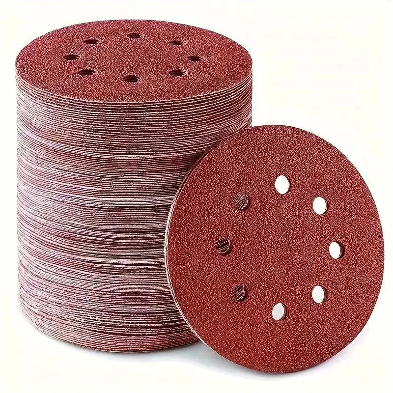 5-Inch 8-Hole Hook & Loop Sanding Disc Set, Assorted Grits Sanding Paper for Grinding & Polishing, Abrasive & Finishing Products, Sandpaper, Orbital Sander, Sander Pads, High Quantity