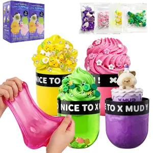 X MUD Spinning Capsule Slime Blind Box - Squeeze, Soft Moldable, Fidget Squishy Stress Relief Toy for Kids' Birthday Gifts & Party Favors, Non-Sticky, Safe & Eco-Friendly, Multiple Play Ways, Squeeze Squishy