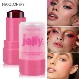 3-in-1 Milk Jelly Tint Facial Blusher Wand Moisturized Long Lasting Matte Rouge Cheek Contour Lipstick Sticker Beauty Makeup