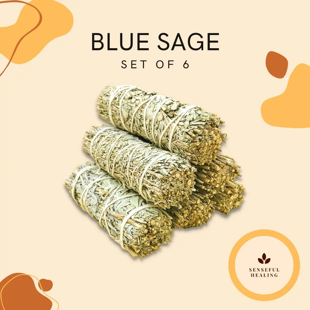 6-Pack Scented Sage Smudging Incense Sticks Kit - Natural Plant-Based Home Fragrance, Anti-Stress Incense with Calm Effect, Stress Relief Spiritual Self-Care Tool That Welcomes Abundance at Home