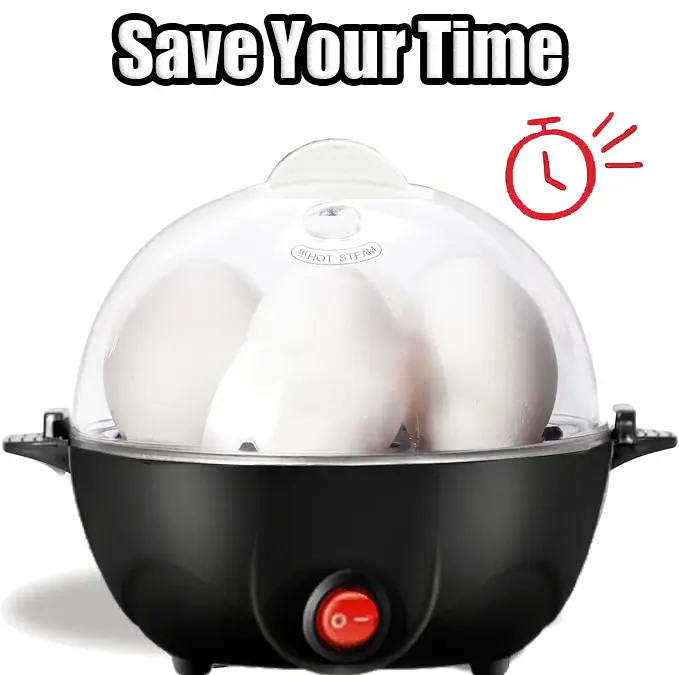 6-in-1 Electric Egg Cooker, Multi-functional Steamer for Main Meals & Steamed Buns, BPA-Free Rust-Proof Appliance with Auto Shut-Off, Ideal for Elderly