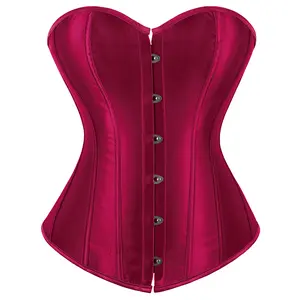 Milalee Corset Top for Women Sexy Plus Size Bustier Corset Lingerie Vintage Satin Waist Cincher Halloween Renaissance Costume Shapewear 808 Outfit Womenswear
