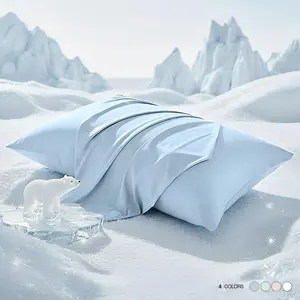 2 Pack Cooling Pillowcases | Temperature Regulating & Frizz-Free | Stay Cool All Night for Hot Sleepers