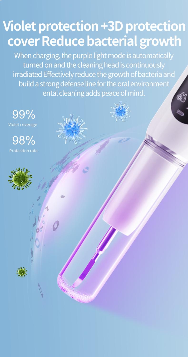 Tartar removers, rechargeable home dental cleaners, plaque removers (including replacement brush heads and manual cleaning tools), dental cleaning kits suitable for adults and pets
