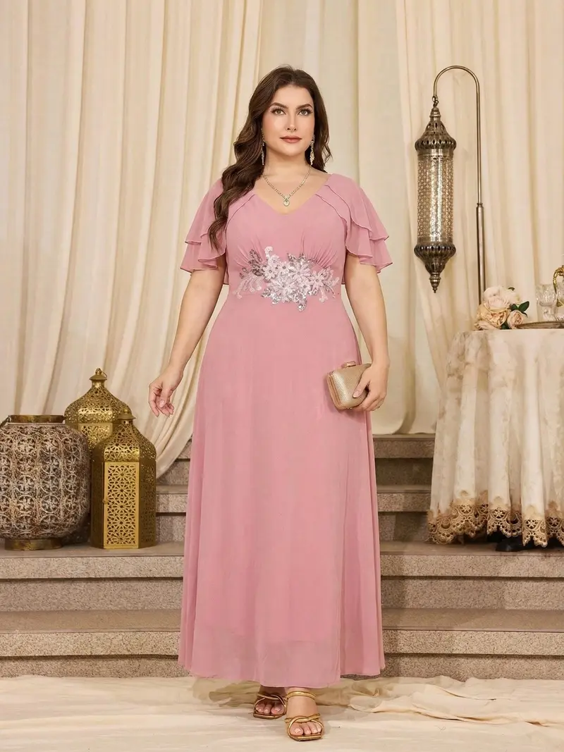 chinese dress ladies Amazon.com: Dresses for Women Party Night Elegant Ruffle Hem Long Sleeve  Dress Cocktail Maxi Dressses V Neck Se Navy : Sports & Outdoors main image 0