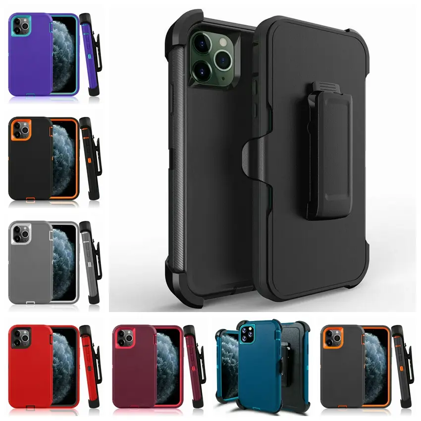 For iPhone 17 16 15 /14 / 13 / Air  / Plus / Pro / Pro Max / Defender Case with Belt Clip