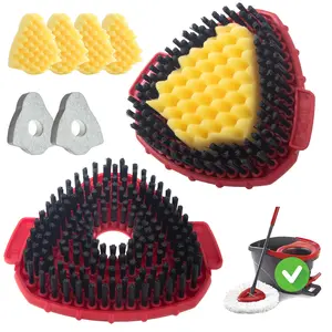 Scrub Head Refills for O-Cedar EasyWring Spin Mop 1 Tank System Spin Mop Head Refill Replace for Velida ocedar Mop Plastic Bristle dealsforyoudays