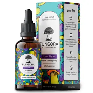 Fungora Lion's Mane Liquid Extract - Nootropic Brain Supplement for Memory & Focus - USDA Organic Lions Mane Mushroom - Sugar Free, Alcohol Free - USA Grown - 2 FL OZ (60 Servings, 2 Month Supply)