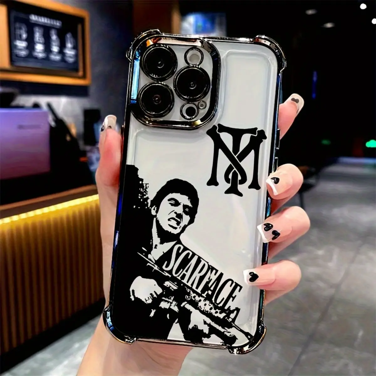 Popular Movie Scarface Phone Case Compatible with for iphone 17 Air 16 15 14 13 12 11 Pro Max Shockproof Transparent Soft Back