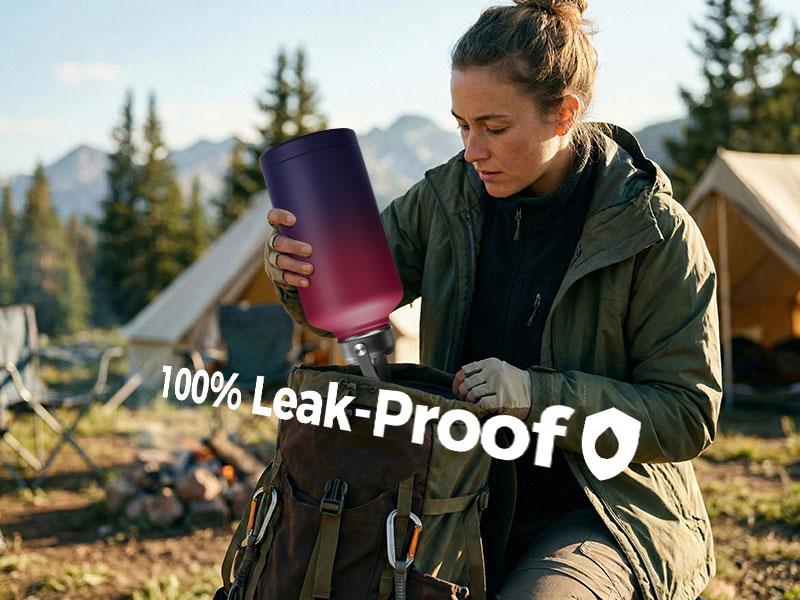 32/40/64/128oz Stainless Steel Insulated Water Bottle, Gallon Vacuum Flask Water Bottle - Big Water Jug with Straw & Spout Lid, Paracord Handle, Carrier Bag