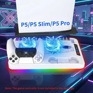 PS5 Cooling Fan, Quiet Efficient Heatsink Cooler for PS5/PS5 Slim/PS5 Pro, Prevent Overheating & Reduce Lag, Plug and Play Game Console Cooling Accessories