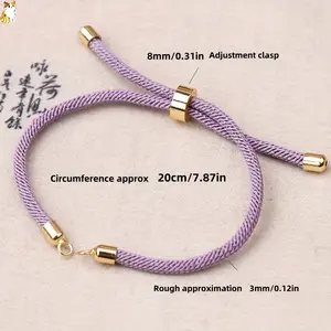 12pcs of random Color Adjustable Hand Rope Semi-Finished Products with Copper Additions, Suitable for Jewelry Making, Can Be Used for Beading Metal Milan Line Woven Pendant Golden Jewelry Men'S And Women'S Bracelet Rope