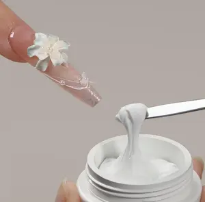 GAOY White 3D Sculpting Gel for Nail Art, 15g Solid Nail Gel Non-Sticky Hard for Carving Molding and Building