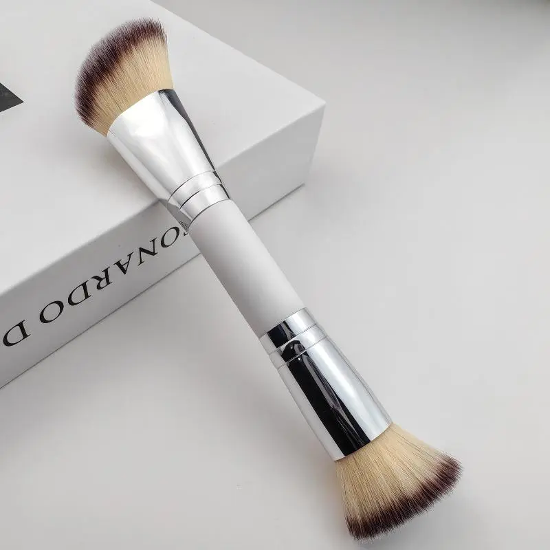 Dual-head dual-purpose foundation blush contouring brush, soft-bristled beauty tool, loose brush makeup brush, professional-grade multi-functional facial brush, portable travel makeup brush set, Makeup Blending Brush