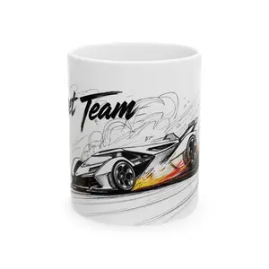 Street Team Racing Ceramic Mug — Fast Car Drift Design (11oz, 15oz) Shawn W. David