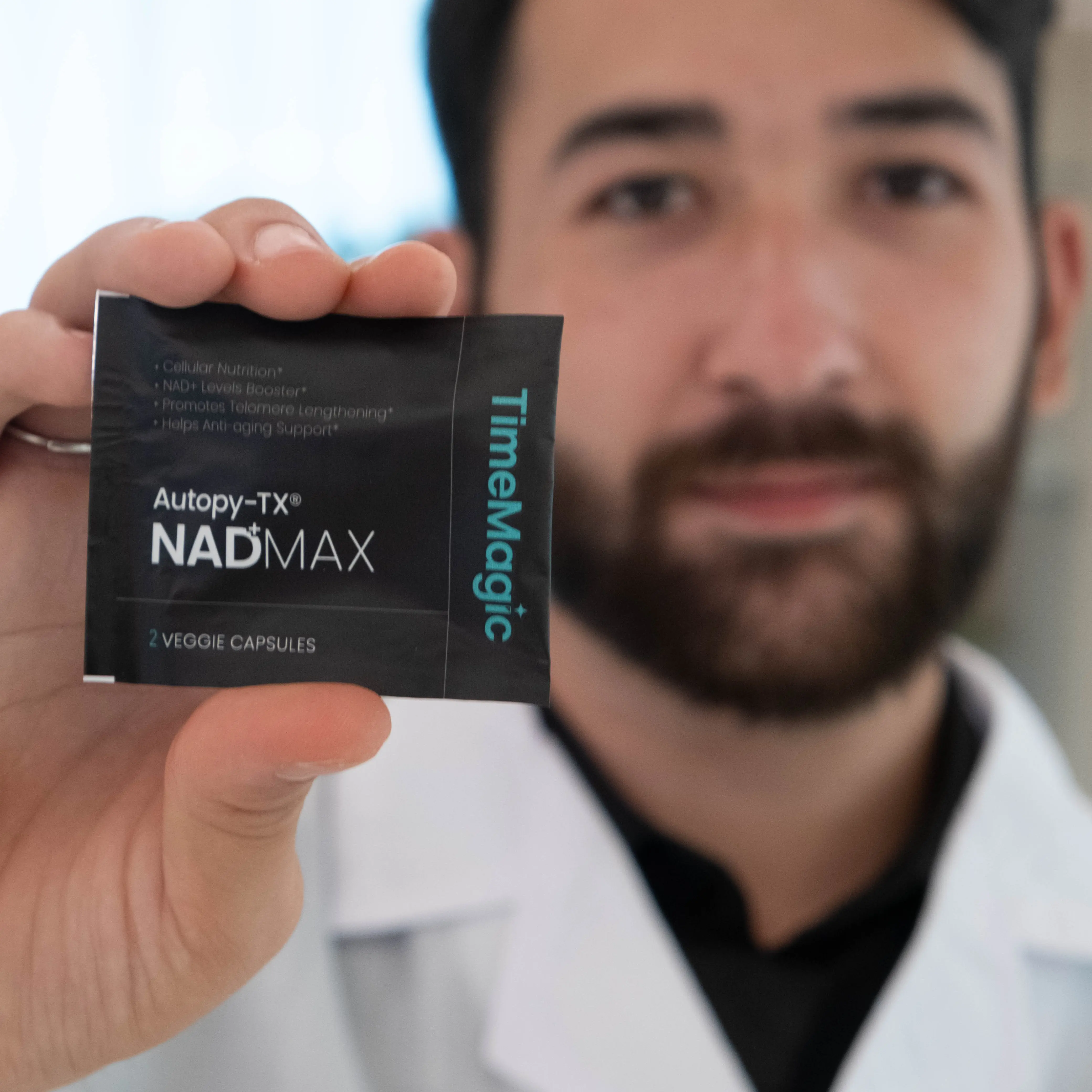 TimeMagic NAD+MAX 8-in-1 Longevity Dietary Supplement - 30 Pack High Potency Formula with Ca-AKG, Liposomal NR, Spermidine, PQQ, Vitamin D3, Black Seed Oil, Black Pepper - Metabolism Aid, Anti-Aging, Energy Booster, Brain Memory & Mood Support