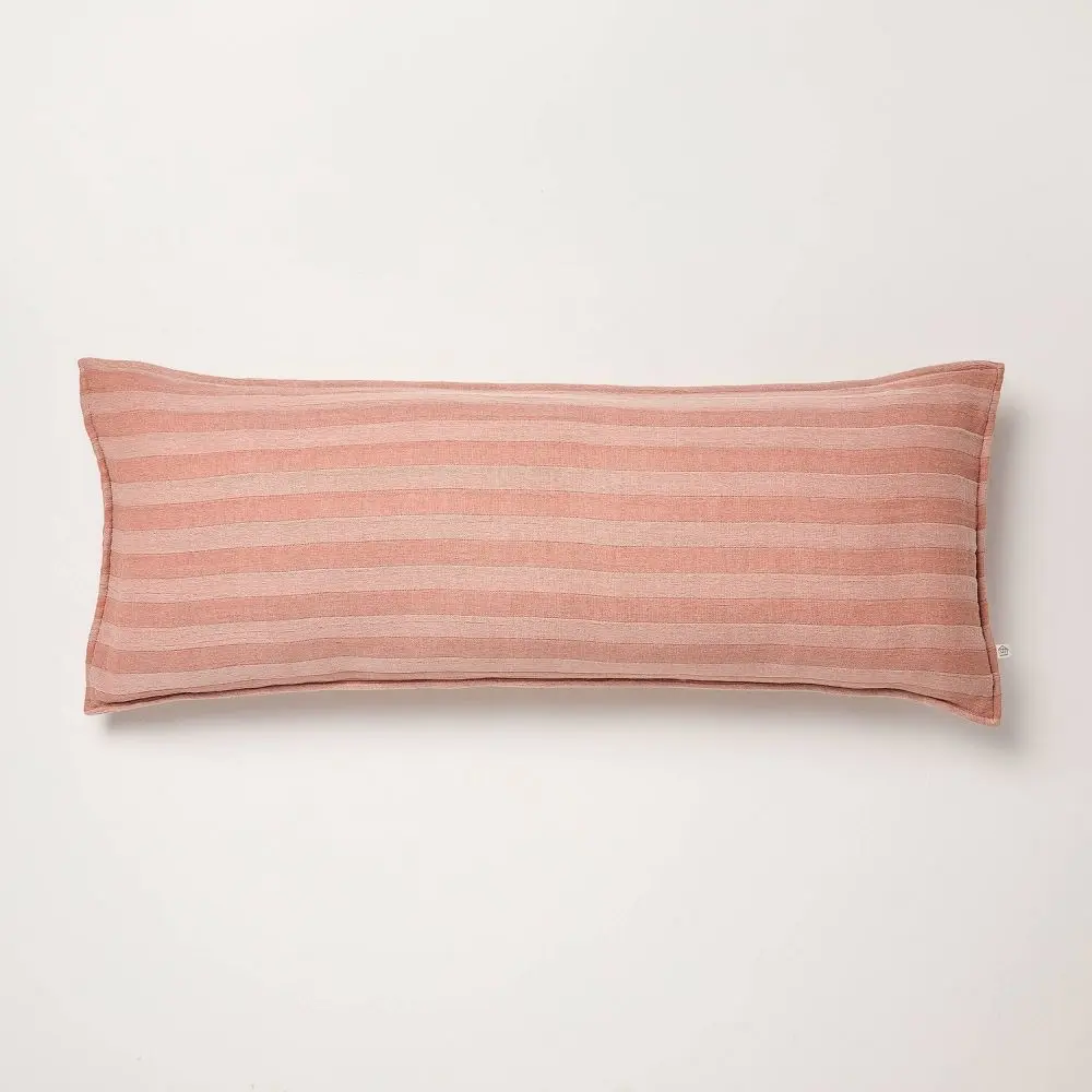 Tonal Stripe Oblong Throw Pillow - Hearth & Hand with Magnolia, Soft Cushion, Bed Accessories for Aesthetic Room and House Decor, Room Decor