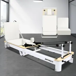 JOYRIDER Foldable Pilates Reformer, Pilates Reformer Machine, Portable Pilates Reformer for Home Use with 6 Springs, Padded Jump Board Compact Design