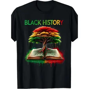 Inspiring African American History Future Black History T Shirt Unisex Short Sleeve 2026 Summer Printed Cotton Tee