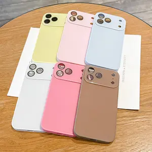 Luxury Crystal Texture Solid Color Phone Case for iPhone 17/16/15/14/13 Pro Max Series - Skin-Friendly Finish, Durable Material, Precise Cutouts, Full Protection, Elegant Styling