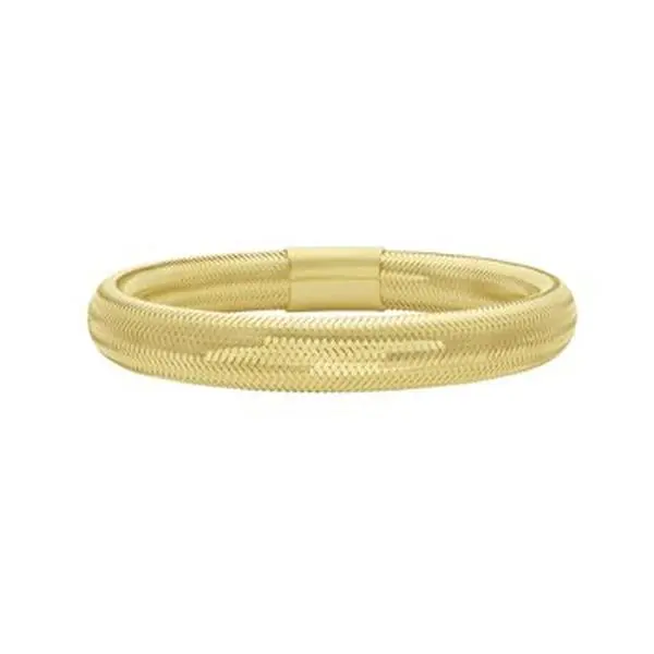 Elegant 14K Gold Large Stretch Mesh Bracelet Bracelet