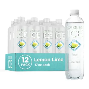 Lime Sparkling Water, Zero Sugar Flavored Water, with Vitamins and Antioxidants, Low Calorie Beverage, 17 Fl Oz (12)