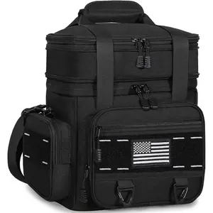 Expandable  Lunch Box, Large Insulated Lunch Cooler Bag Heavy Duty Leakproof Lunch Pail for Men Adults Work Office Outdoor Picnic Trips,16L,Black
