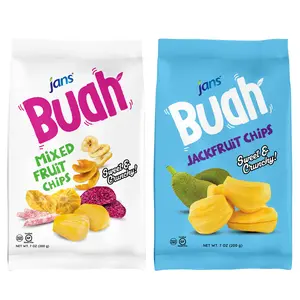 Jans Buah Dried Fruit Chips, Experience Real Dried Mixed Fruit (Jackfruit & Mixfruit Chips)