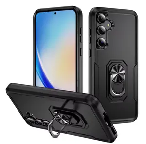 Defender Phone Case For ( Samsung Galaxy S24FE ) with Metal Ring Stand Cover Casing Protection