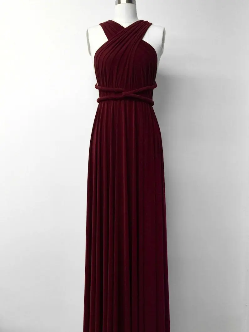 Floor Length LONG Ball Gown Maxi Infinity Dress Formal Multiway Wrap Bridesmaid Dress Evening Dress Wedding