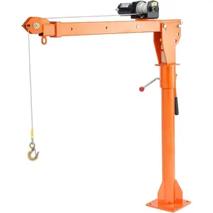 VEVOR 2200 lbs Electric Pickup Truck Crane with Electric Winch 6000 lbs 12V, Folding Truck - Mounted Bed Crane, Steel Pickup Truck Jib Crane Hoist 360 Swivel for Lifting Goods in Construction, Factory