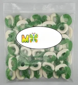 MiMa MiMa Assorted Gummy Candy Rings - Fruity, Chewy Candy in Fun Ring Shapes - Bulk Bag for Parties, Snacks & Gifts - Apple 1lb