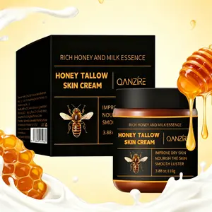 Honey Grass‑Fed Beef Tallow Skin Cream, Deep Nourishing & Long‑Lasting Moisturizer for Dry Skin
