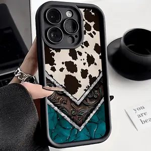 Case for iPhone 17/16 Pro Max 15 Plus 14 13 12 11 XS  Stylish Western Culture Cowboy Totem Pattern Anti-Scratch Shockproof Soft Silicone Protective Cover