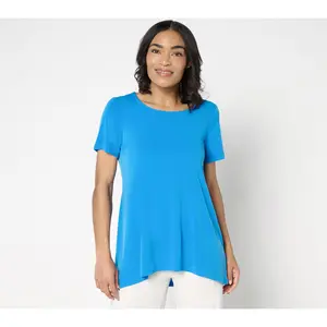 Susan Graver Petite Modern Essentials Liquid Knit A-Line Tunic