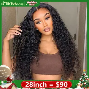 Bling Hair Easy Wear and Go Glueless Deep Wave 9x6 7x5 Transparent HD Lace Closure Glueless Wigs Human Hair 180% Density 6x4 5x5 HD Lace Natural Color For Black Women TikTokShopHolidayHaul