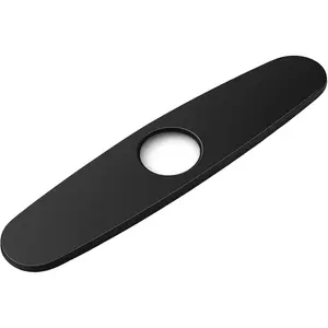 Black Stainless Steel 10In 3 Hole Faucet Cover Plate Faucet Escutcheons Sink Hole Cover for Kitchen Bathroom Vanity Sink Faucet