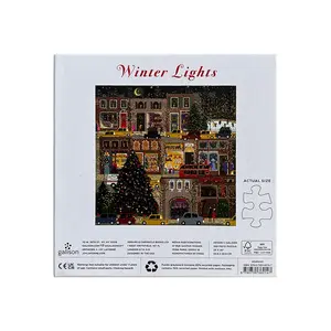 High-quality Galison Christmas Eve 500-piece winter lights puzzle for adults to relieve stress and learn puzzles for Christmas gifts