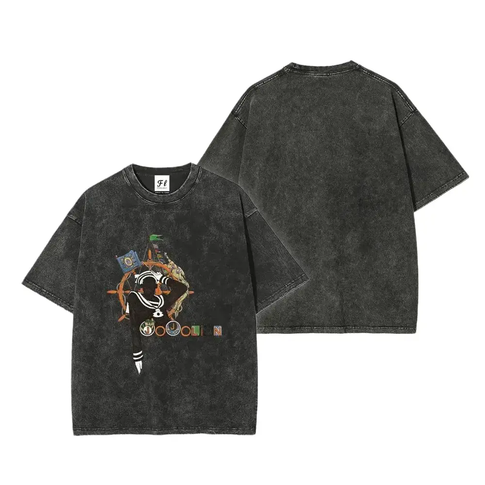 Josuke Higashikata Printed T-Shirt - JoJo's Bizarre Adventure Part 8: The Gospel of JoJo, Men's Short Sleeve Cotton Seamless Unisex Retro Wash Apparel Tops, 1-Piece Casual Tee