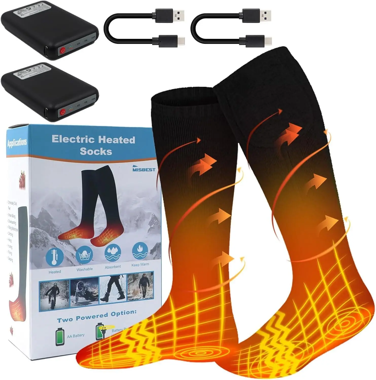 Premium Electric Heated Socks for Men & Women | Battery Powered Foot Warmer