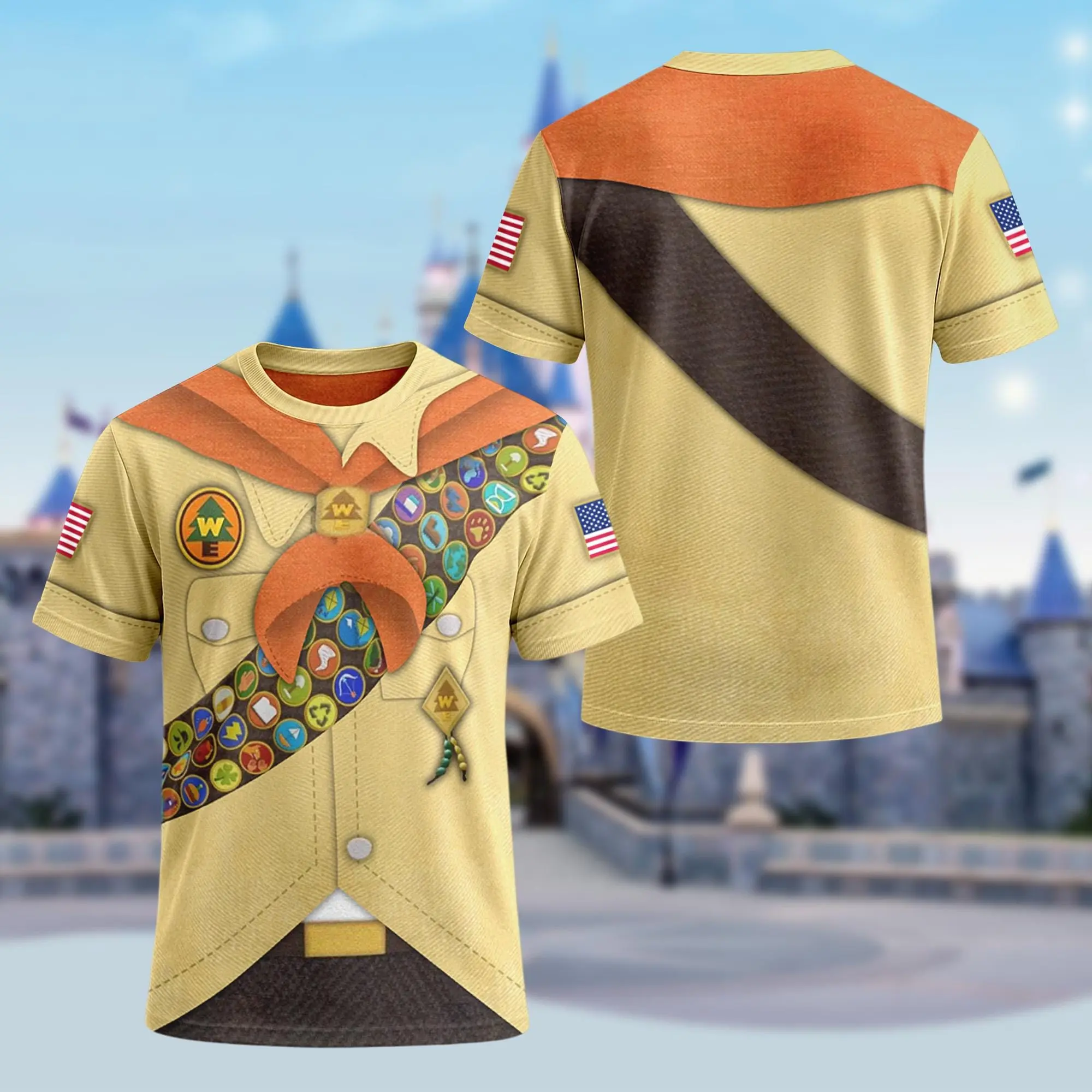 Russell Halloween 3D Shirt, Russell Halloween Costume For Family Group T-Shirt, Russell Up Cosplay Costume Tee, Gift For Kid