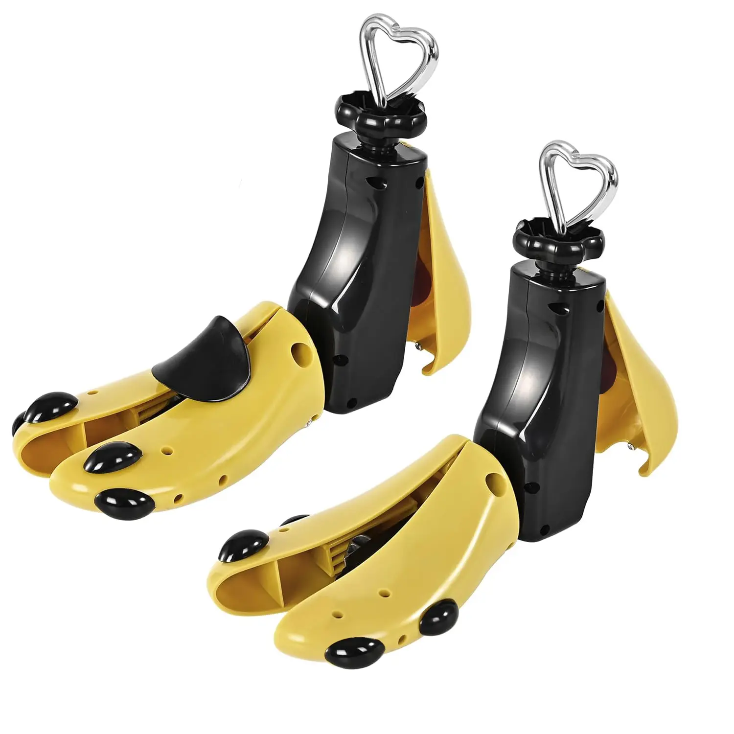Adjustable Width-Length Footwear Stretcher for Men, 2PCS Boot & Casual Shoes Expander, Men’s 8-13/Women’s 9.5-14 Shoe Trees, Yellow, Multi-Directional